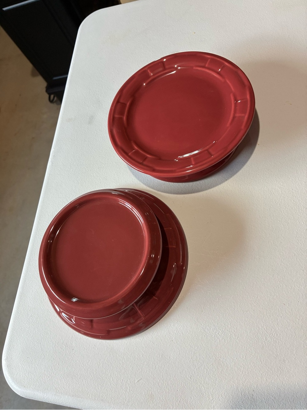 Longaberger set of 2 Different Candleholders/Risers EUC!